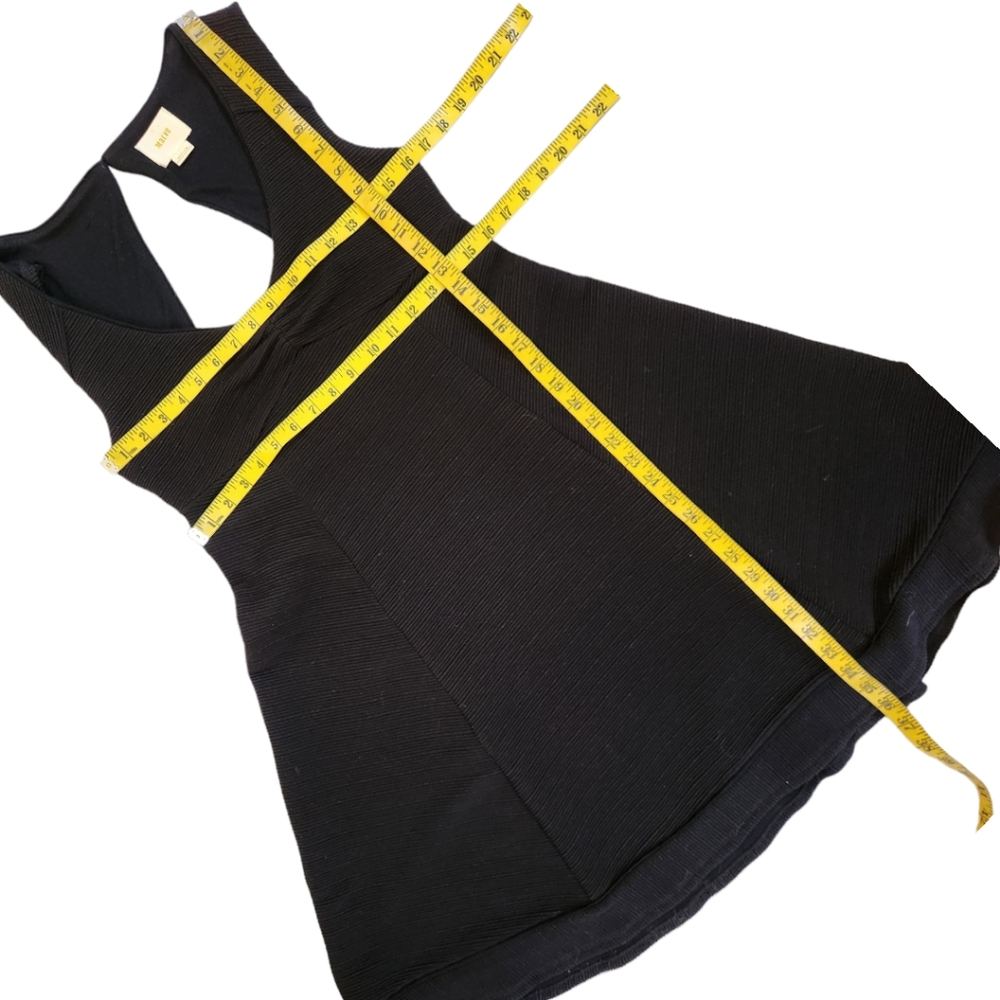 ANTHROPOLOGIE MAEVE Black Textured A-line Mini Dress - Size M - Picture 9 of 11